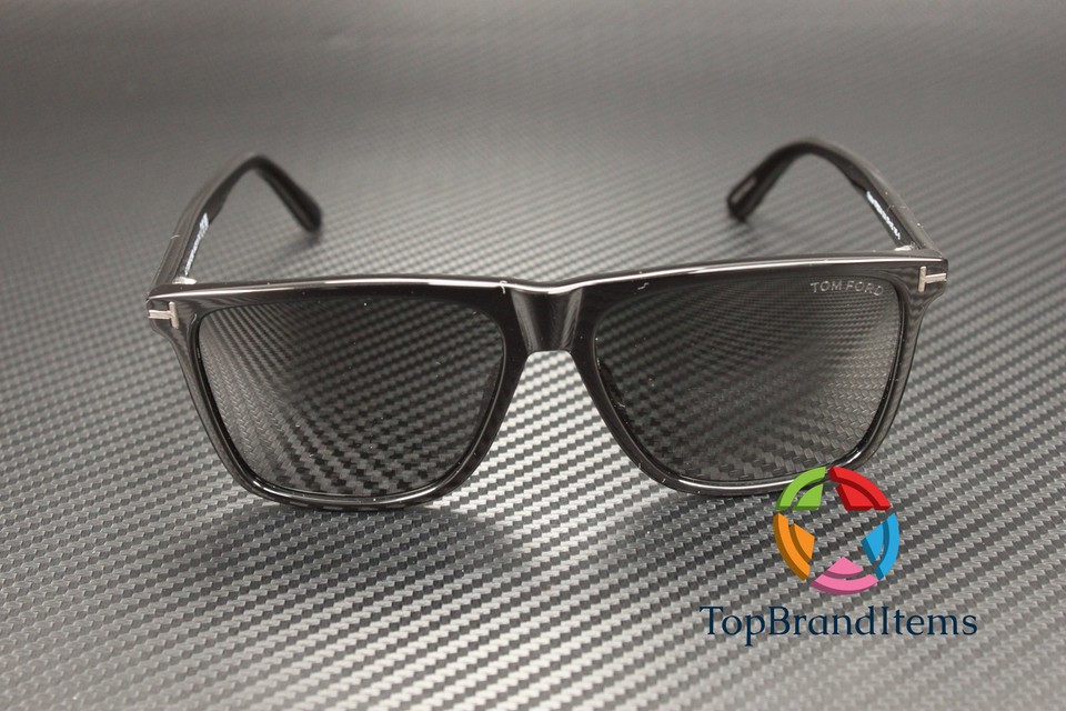 TOM FORD Fletcher FT0832N 01A Shiny Black Smoke Plastic 57 mm Men's Sunglasses 889214219718 eBay