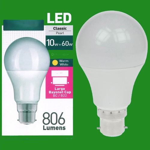Lot De 6 Ampoules LED Bougie B22 8W (équiv. 60W) - Blanc Chaud 2700K - Neuf