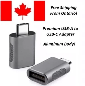 USB-A Female TO USB-C Male USB 3.0 Charge/Data Adapter Premium Aluminum Shell