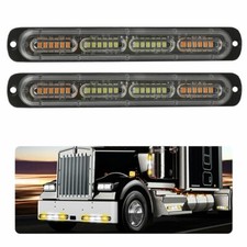 Car 24led Amberwhite Police Strobe Flash Light Dash Warning Lamp Kit