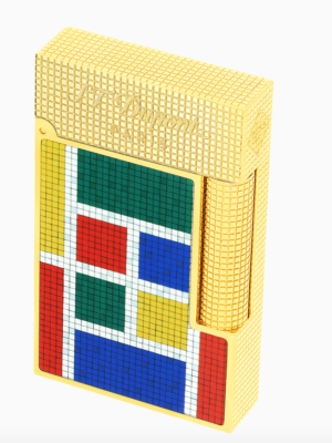 画材 Sonho do Oriente S.T. Dupont Line 2 Multi Colored Mosaic Lighter, Casablanca C16122