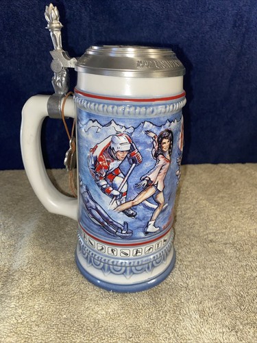 1992 U.S. Winter Olympic Team Ceramic Stein W/Original Box (Made In Germany)-New - Picture 7 of 22