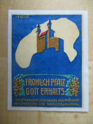 (8001) Reklamemarke -Fröhliche Pfalz Gott erhalts