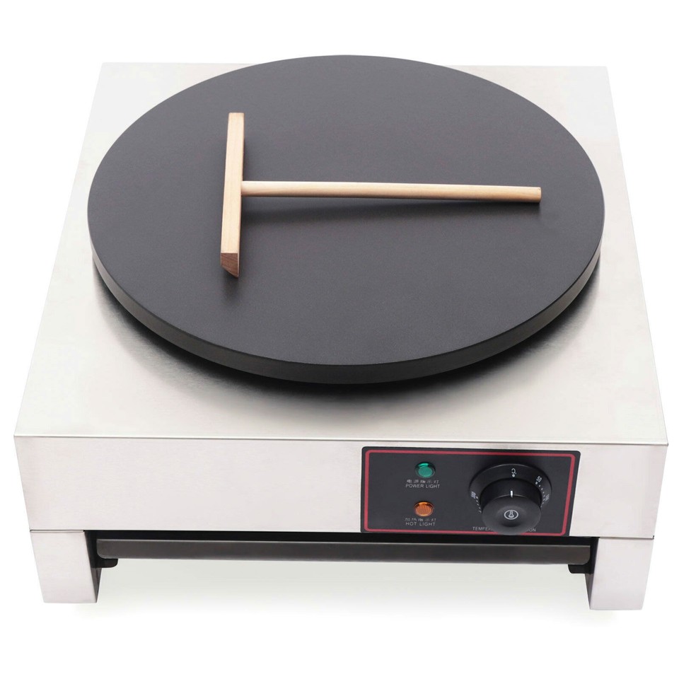 Commercial Crepe Maker Pancake 16" Big Hot Crepe Griddle Machine Non