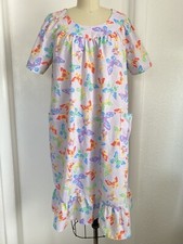 Vintage Butterfly Patio Dress Women's MuuMuu with Pockets