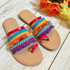 colourful flat sandals