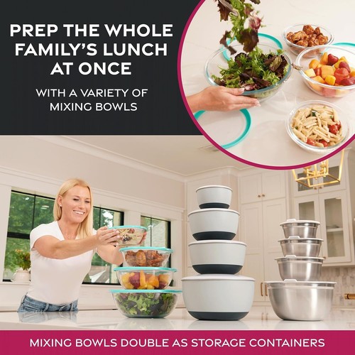 Stainless Steel Mixing Bowls Set, Dishwasher Safe for Cooking, Baking - Picture 6 of 7