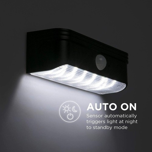 Home Zone Security Outdoor Solar LED Wall Lights - Motion Sensor, No Wiring, 2pk - Picture 5 of 7