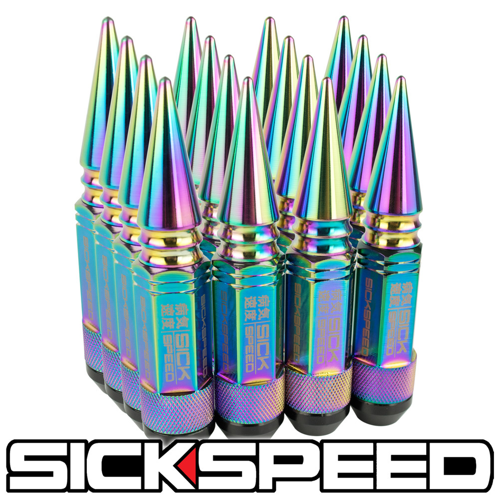 SKIKEページ SICKSPEED 16PC BLACK / BLUE SPIKED 3 PC LUG NUT 108MM