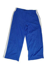 Athletic Works Capri Pants Women Drawstring Leggings Side Strip Blue Size Medium