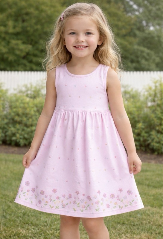 Gymboree Girls Pink Floral Dress Size~ 4