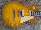 Alden Blues Line LP Style Guitar Flame, Entwhistle Pickups, Lemonburst Gig Bag