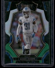 2022 Panini Select #135 Kerby Joseph Black and Green Prizm Die Cut
