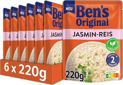 BEN'S ORIGINAL  Express Reis Jasmin (6 x 220g) für die Mikrowelle
