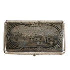 19th Century Imperial Russian Niello Silver Street Scene Cigarette Case