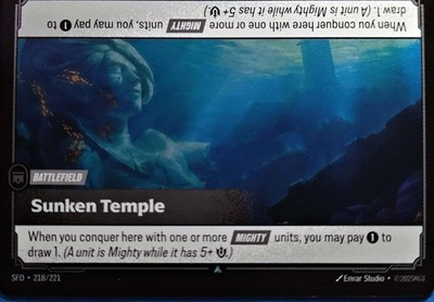 Sunken Temple 218/221 Foil Riftbound TCG Spiritforged NM League of Legends