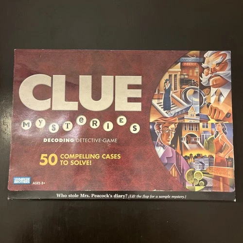 Vintage Clue Mysteries Parker Brothers 2005 Classic Detective Crime Mystery READ