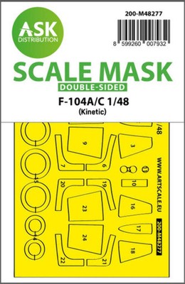 1/48 Artscale F-104A/C double-sided express fit mask for Kinetik