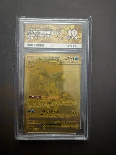 ACE Grading Gem Mint 10 Mega Greninja EX 122/086 Chaos Rising Foil 2026