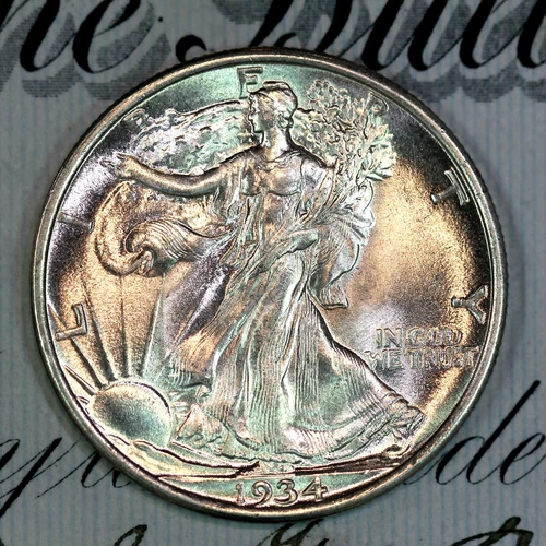 * 1934-P * SUPERB+ GEM BU MS WALKING LIBERTY HALF-DOLLAR * FROM COLLECTION