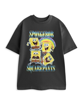 SpongeBob SquarePants Schwarz Meme Kurzärmeliges T-Shirt Unisex Erwachsene
