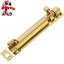 ® BH00775 Swan Neck Surface Slide Door Bolt, 100 Mm (4 Inch) - Brass