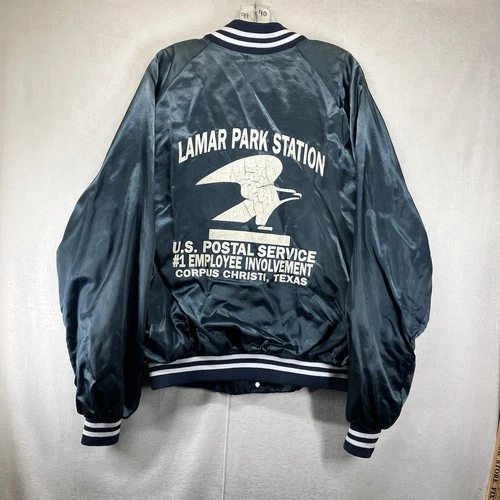 Carlos's Faded USPS Satin Bomber: 80s Postal Cool
