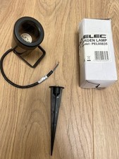 PLASTIC GU10 GARDEN SPIKE LIGHT OUTDOOR BLACK IP44