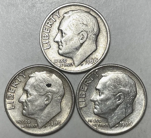 Photo of a 1960-P Roosevelt Dime from an eBay listing that sold on Jul 22, 2026
