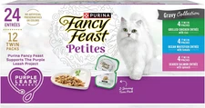 Purina Fancy Feast Gourmet Wet Cat Food Variety Pack, Petites Gravy Collection,