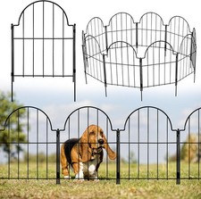 10 PACK Rustproof Metal Fence Border Decorative Garden Fencing Animal Barrier UK