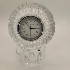 Tipperary Crystal Clock Faceted Beautiful Needs New Battery