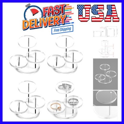 Mini 3-Tier Clear Acrylic Display Risers   Small Jewelry & Figurine Stand for...