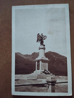 PASSO TONALE -MONUMENT TO THE FALLEN - GRAND HOTEL EDOLO 1926 VG VINTAGE POSTCARD