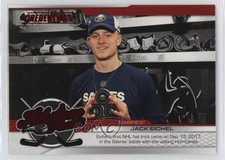 2024 Upper Deck Credentials Milestone Pucks Red 62/149 Jack Eichel #MP-JE 1ot4