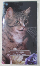 2027-2028 POCKET PLANNER CALENDAR - CAT PATTERN - 4 IN X 6.75 IN - FREE SHIPPING