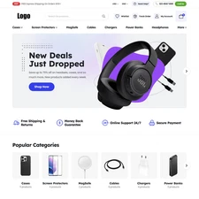 📱 Mobile Accessories Website Design for Sale with Free VPS Web Hosting