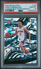 2021 PANINI REVOLUTION CHINESE NEW YEAR-EMERALD CADE CUNNINGHAM 86/88 PSA 10