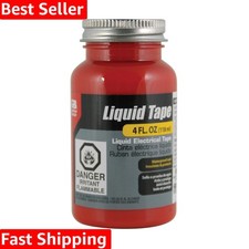 Red 4 Oz Brush-On Liquid Tape for Indoor/Outdoor Electrical Repairs  Insulation