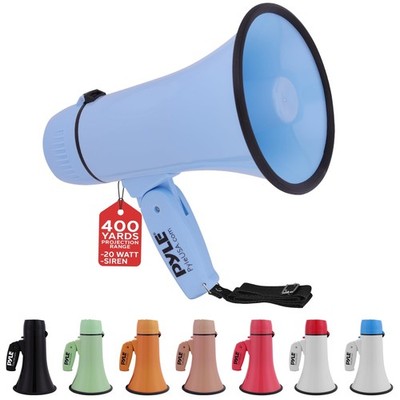 Pyle 20W Megaphone Bullhorn - Portable, Automatic Siren & Adjustable...