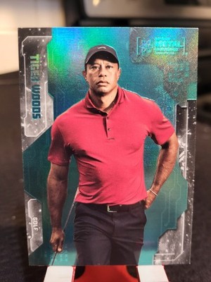 2024 Skybox Metal Universe Champions - Tiger Woods #2 - Aqua - Golf