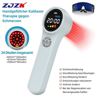 1760mW Kalt Laser Therapie Gerät Rotlicht Infrarot Soft Pain Relief Lazer - Grau