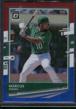 2020 Panini Donruss Optic - Marcus Semien #117 Red White & Blue Prizm /150