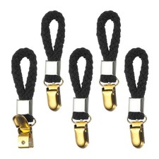 5 Pcs Tea Towel Clips, 0.9" Gold Hand Towel Clip Hooks, Black