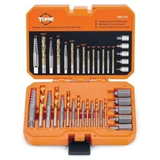 Easy Out Screw Extractor Set w HSS Steel Reverse Drill Bit for Broken Nuts 19PCS