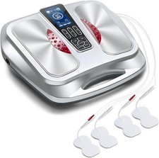 EMS Foot Massager Silver Heat TENS Electronic Circulation