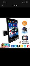 Single 1 Din 10.4" Touch Screen Stereo Bluetooth Radio Car Apple/Android Carplay