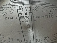 Antique ‘Edney’ Dial Thermo Hygrometer C1920