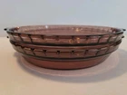 Vintage Set Of 2 PYREX Amethyst Purple Glass Deep Dish Pie Pan #229 Crimped 10"