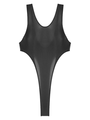 iEFiEL Womens Glossy One Piece Bodysuit Swimsuit High Cut Thong Sports AU - Picture 75 of 230